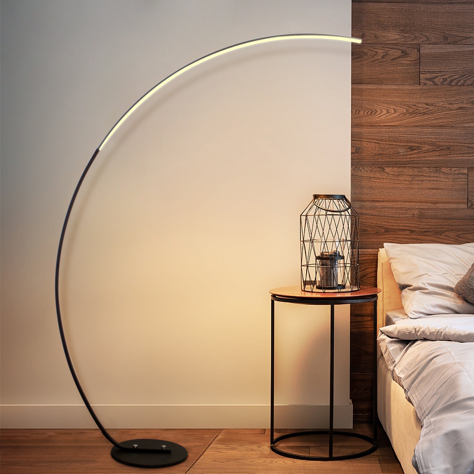 RGBW Modern Curve Floor Lamp - New Version (Black)