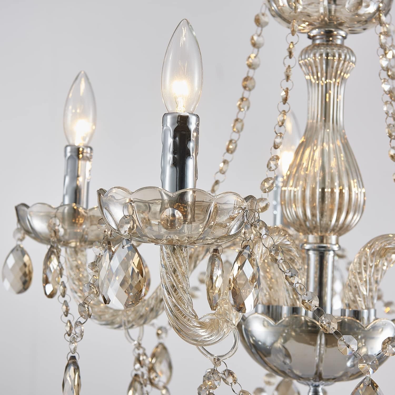The Urban Ritual 5-Light Crystal Chandelier – Champagne Elegance