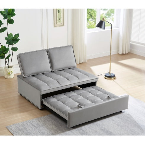The Atelier Velvet Sofa Bed – Dual Backrest Convertible Lounger