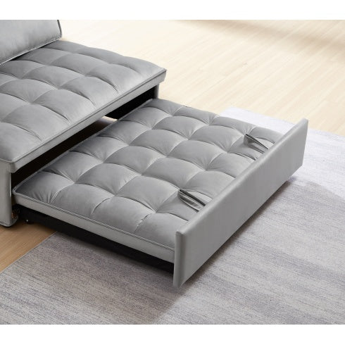 The Atelier Velvet Sofa Bed – Dual Backrest Convertible Lounger