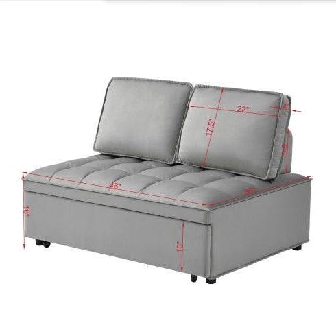 The Atelier Velvet Sofa Bed – Dual Backrest Convertible Lounger