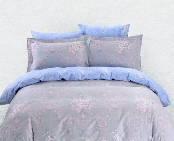 Lefkada Floral Dream – 100% Egyptian Cotton Queen Duvet Cover Set