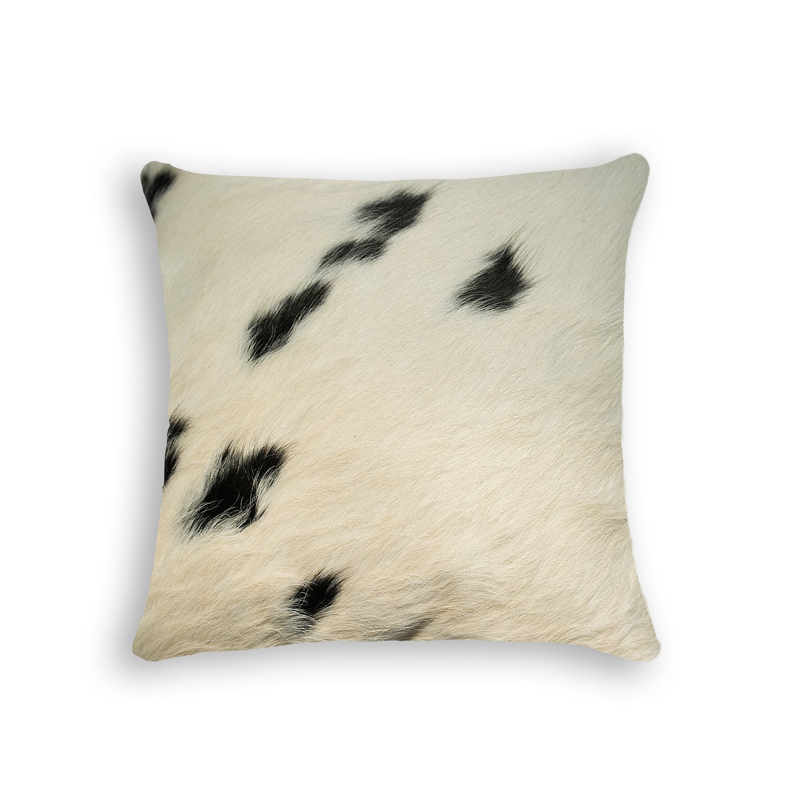 White and Black Cowhide Pillow - 18" x 18"
