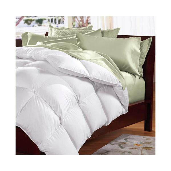 Soft Goose Feather Down Quilt - Premium Comfort with Pure Cotton Cover (White)