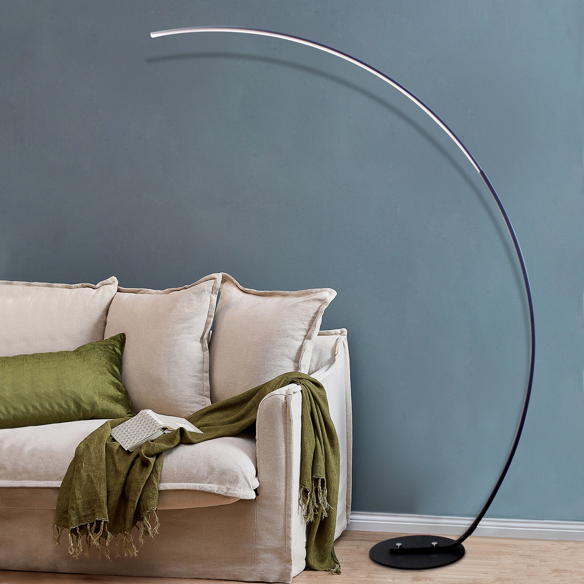 RGBW Modern Curve Floor Lamp - New Version (Black)