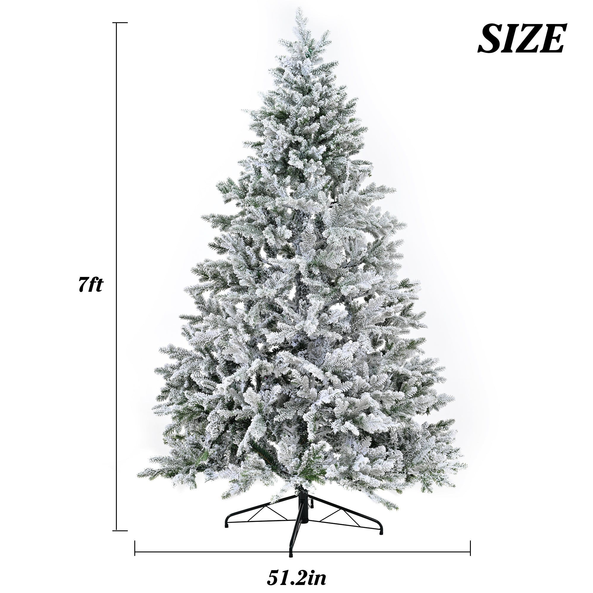 Winter Rituals Flocked Christmas Tree – 7FT Premium Snow-Covered Design