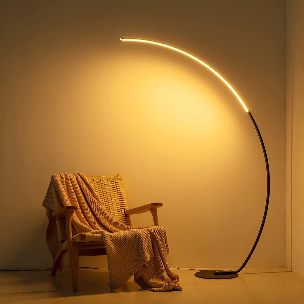 RGBW Modern Curve Floor Lamp - New Version (Black)