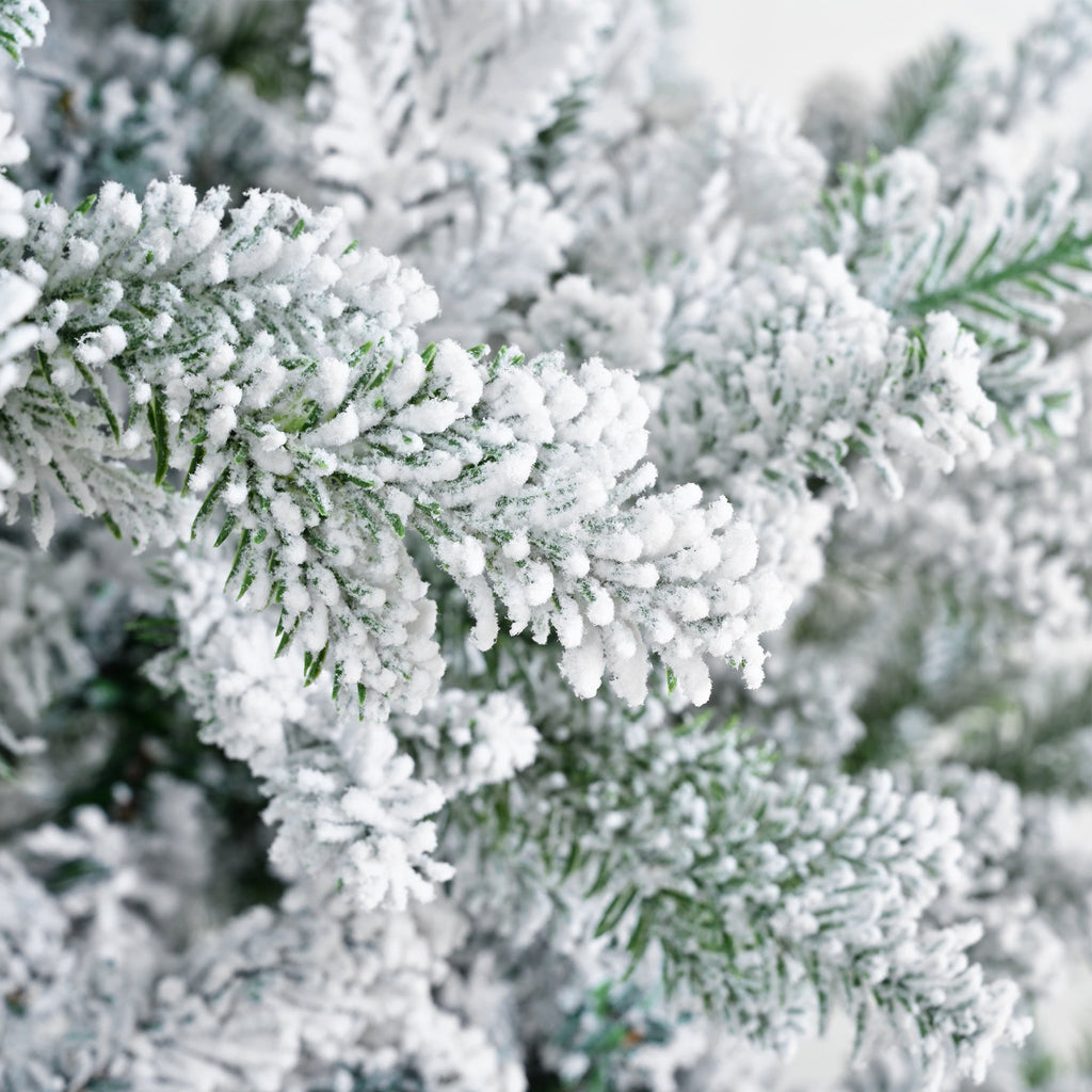 Winter Rituals Flocked Christmas Tree – 7FT Premium Snow-Covered Design