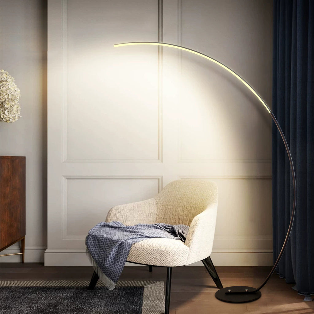 RGBW Modern Curve Floor Lamp - New Version (Black)