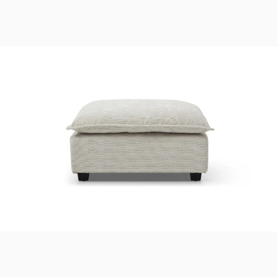 LuxeCasa™ Modular Linen Sectional Sofa with Convertible Ottoman – 130" U-Shaped Comfort