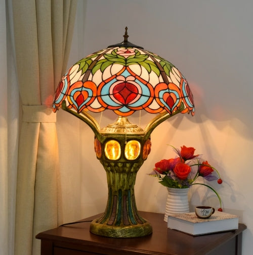 The Urban Ritual Art Deco Tiffany Inspired Parrot Chandelier – Handcrafted Glass & Crystal Statement Piece