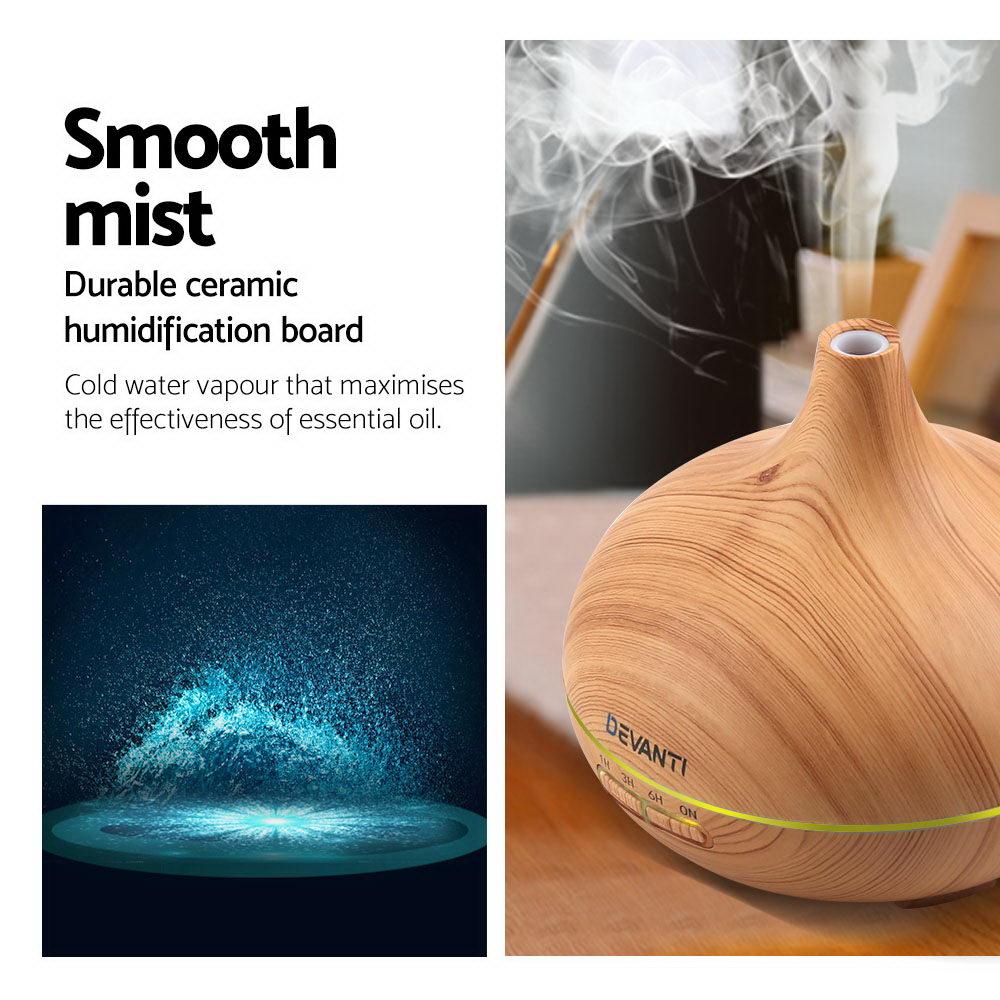 The Urban Ritual Serenity Diffuser – 300ml 4-in-1 Light Wood Aroma Humidifier