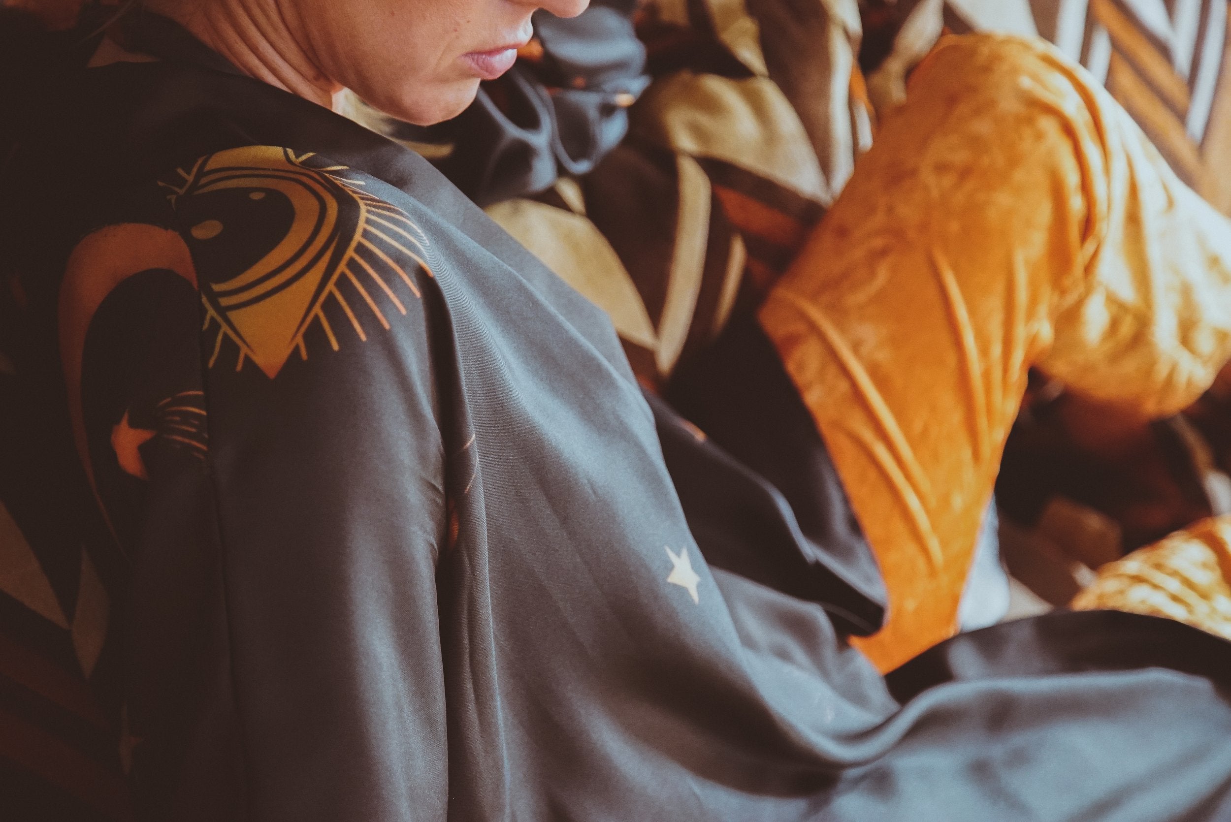 The Royal Robe in Twilight – Bespoke Silk Kimono by Holding Court Inc