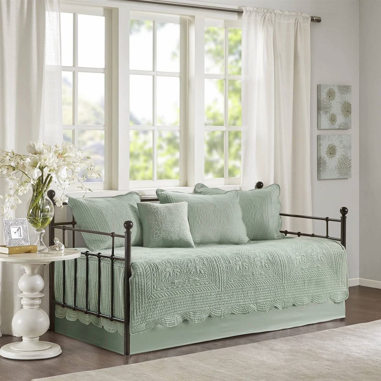 Farmhouse Seafoam Green 6-Piece Daybed Cover Set ND