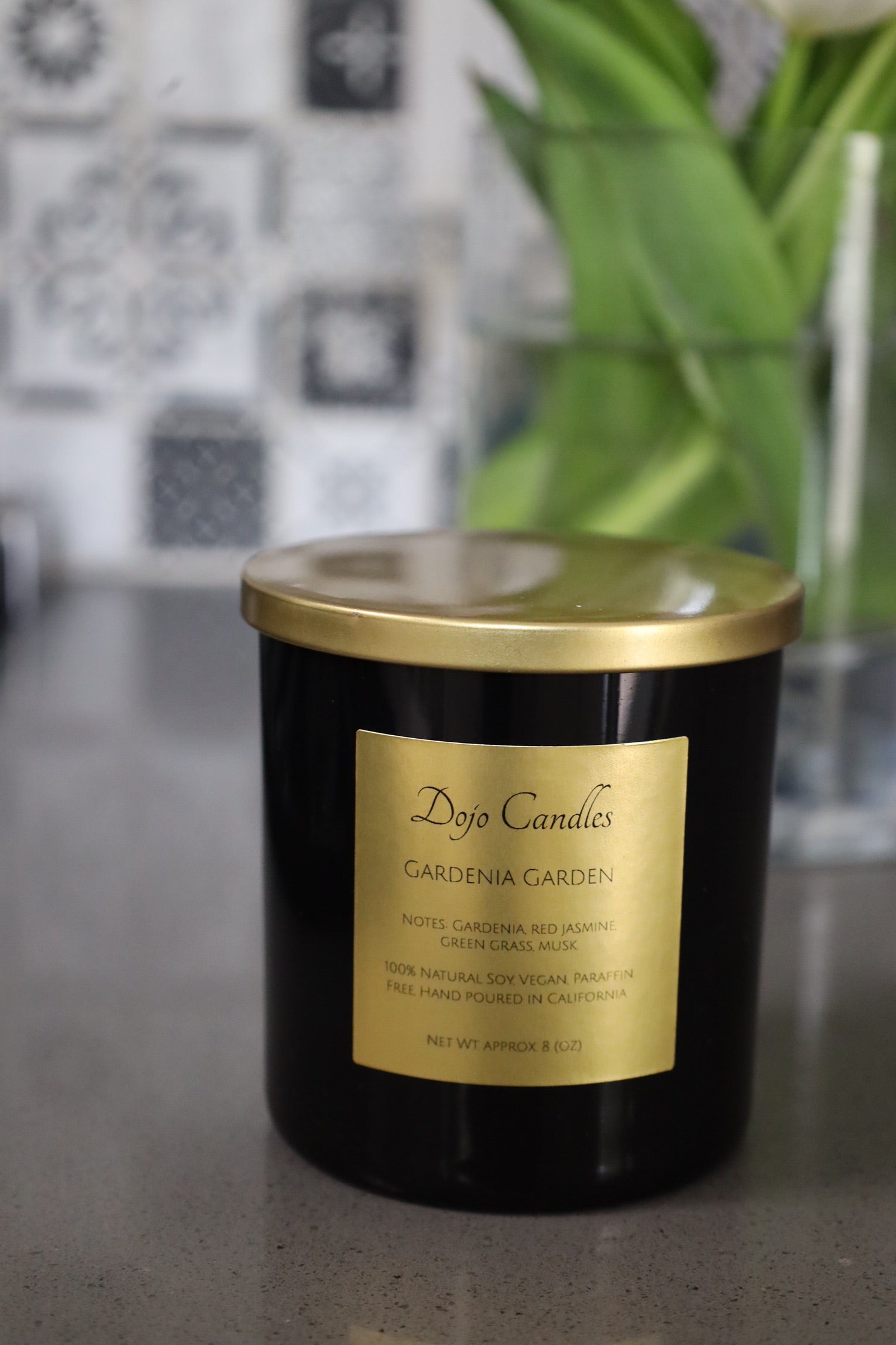 Gardenia Blossom Luxury Candle – Two Wick, Natural Soy Wax, Hand-Poured Elegance