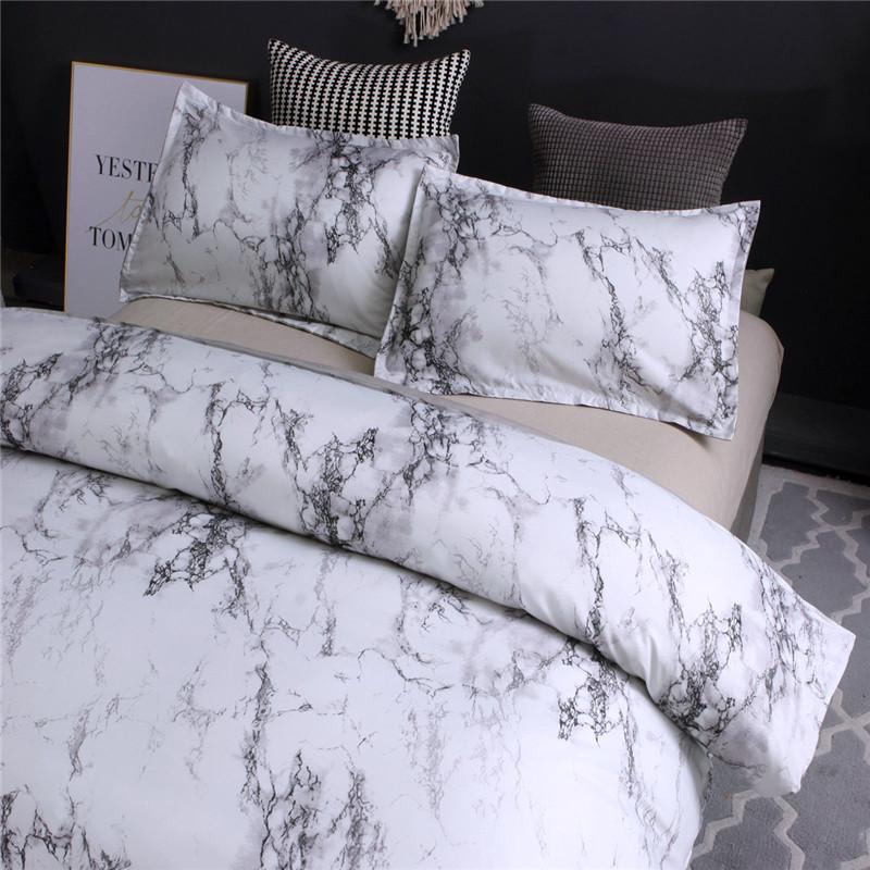 Marble Pattern Bedding Set – Modern Printed Duvet Cover Collection