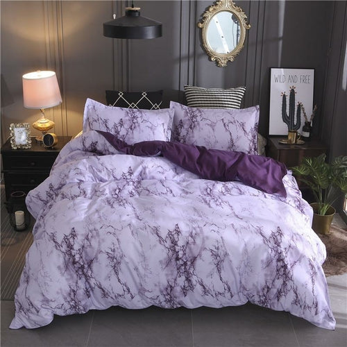 Marble Pattern Bedding Set – Modern Printed Duvet Cover Collection