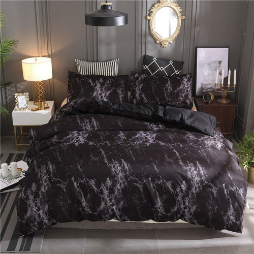 Marble Pattern Bedding Set – Modern Printed Duvet Cover Collection