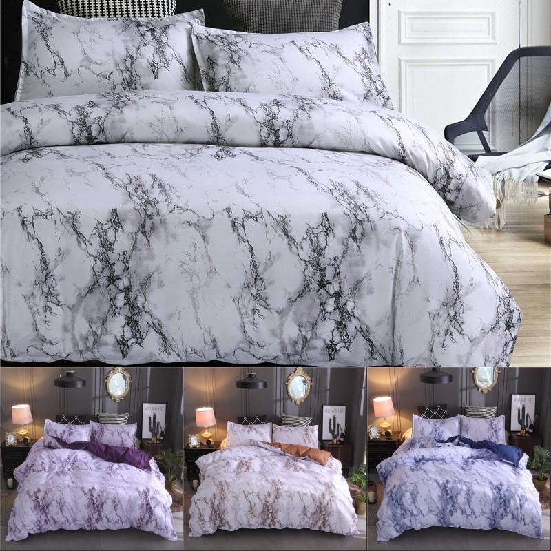 Marble Pattern Bedding Set – Modern Printed Duvet Cover Collection