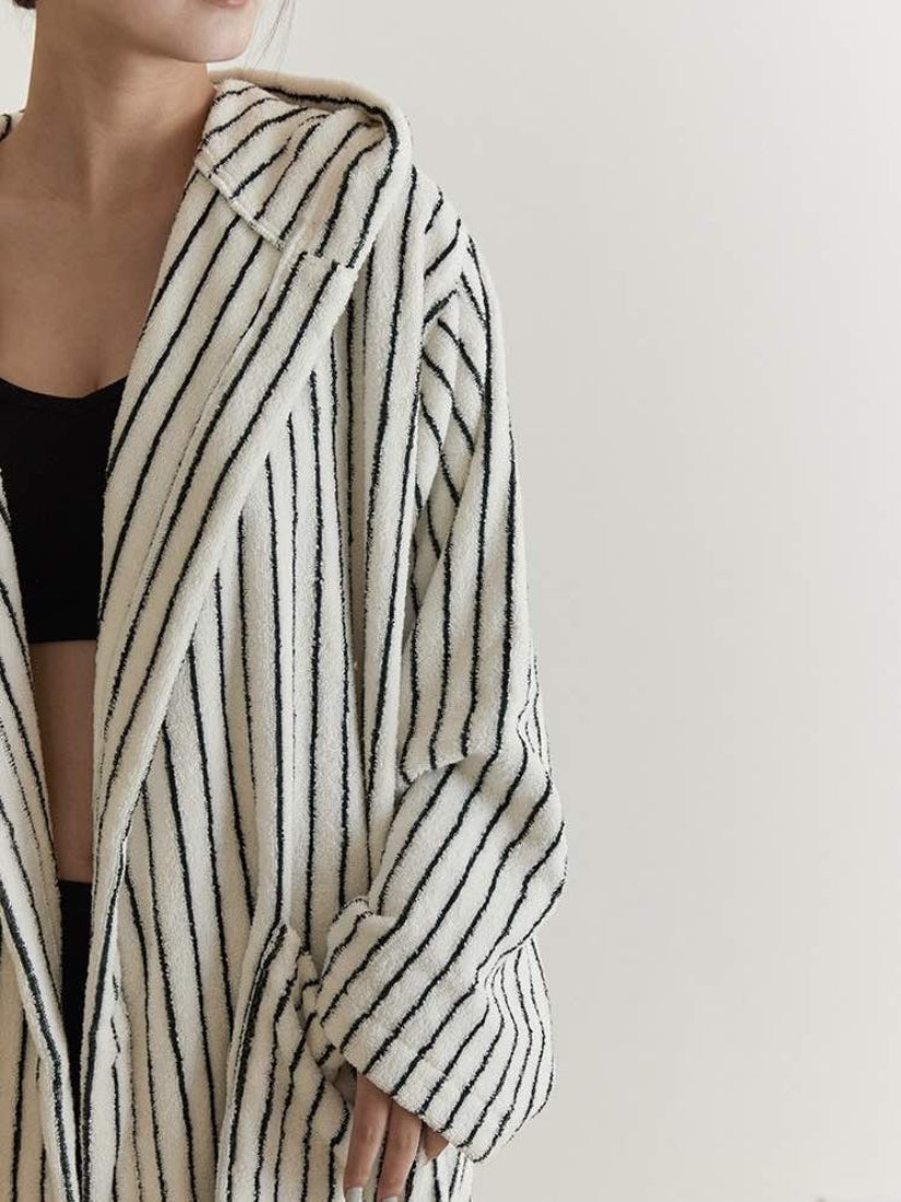 Luxe Organic 100% Cotton Hooded Bathrobe