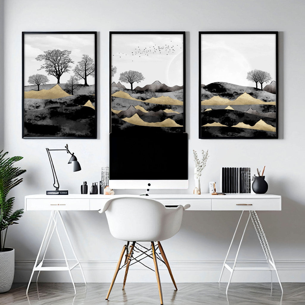 Set of 3 Scandinavian Wall Prints – Home Decor & Office