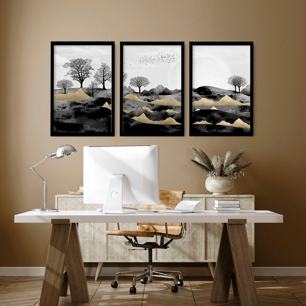 Set of 3 Scandinavian Wall Prints – Home Decor & Office